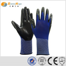 SUNNYHOPE 13gauge 3122 Nitrile Revestimiento de Nylon Liner Guantes de trabajo